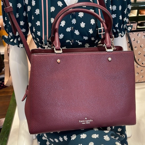 Kate Spade Leila Medium Triple Compartment Satchel 
Sherrywood - Picture 15 of 16